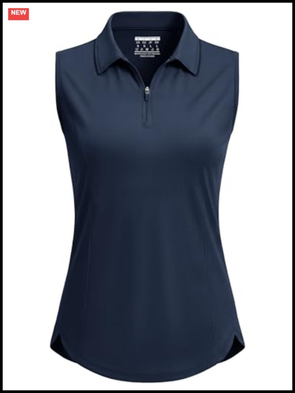 Women's Sleeveless Quarter Zip Golf Polo UPF 50+ Quick Dry Athletic Tank Top